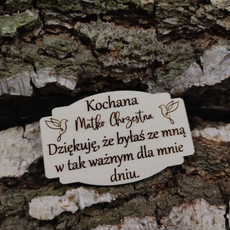 Tabliczka podziękowanie dla Rodziców Chrzestnych 2