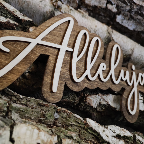 Napis Przestrzenny Alleluja 30/35 cm 2