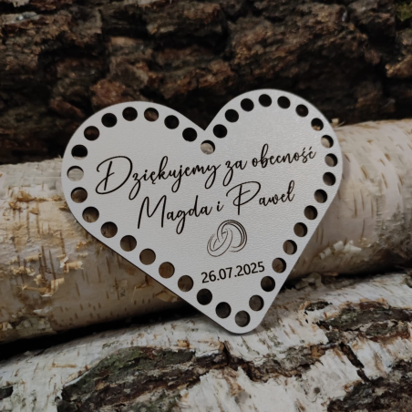 Dziękuję za obecność Ślub - baza BIAŁA