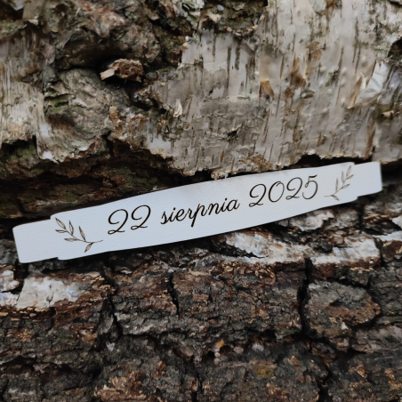 Tabliczka z datą BIAŁA