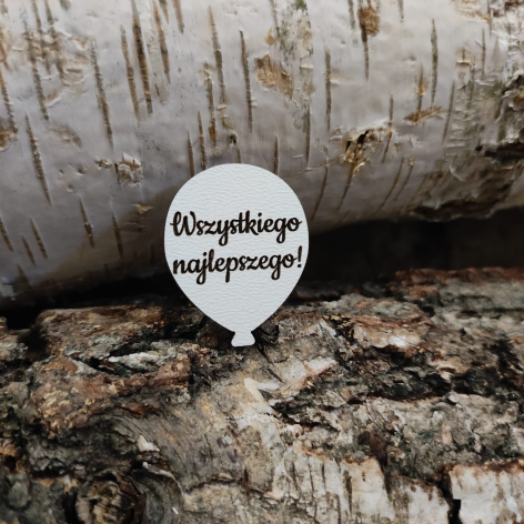Balonik Wszystkiego najlepszego BIAŁY