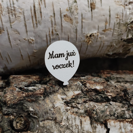 Balonik Mam już roczek BIAŁY