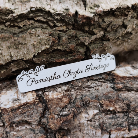 Tabliczka Pamiątka Chrztu Świętego BIAŁA