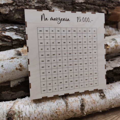Skarbonka Wykreślanka - cel 15 tys. zł - jednostronna