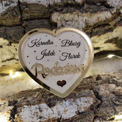 Bombka Rodzina serce