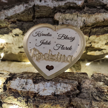 Bombka Rodzina serce