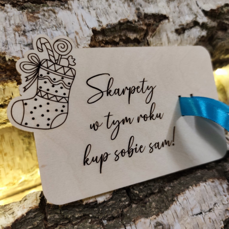 Drewniany bon podarunkowy na banknoty B2