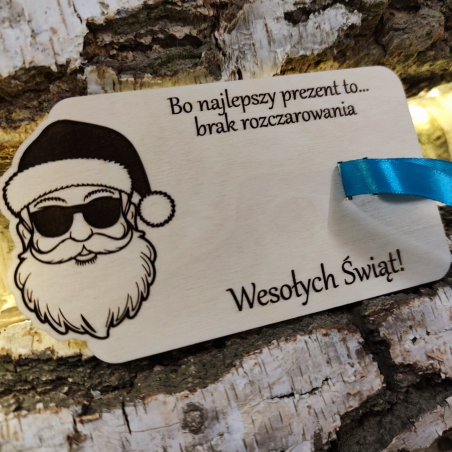 Drewniany bon podarunkowy na banknoty B4