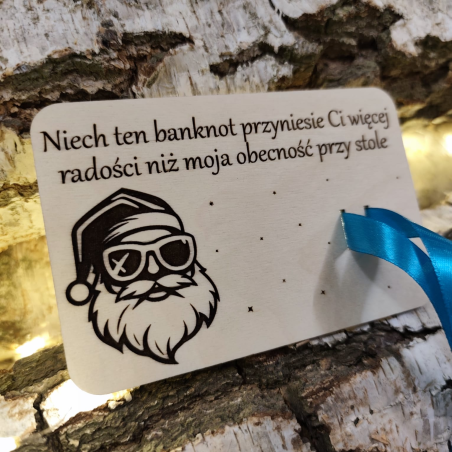 Drewniany bon podarunkowy na banknoty B5