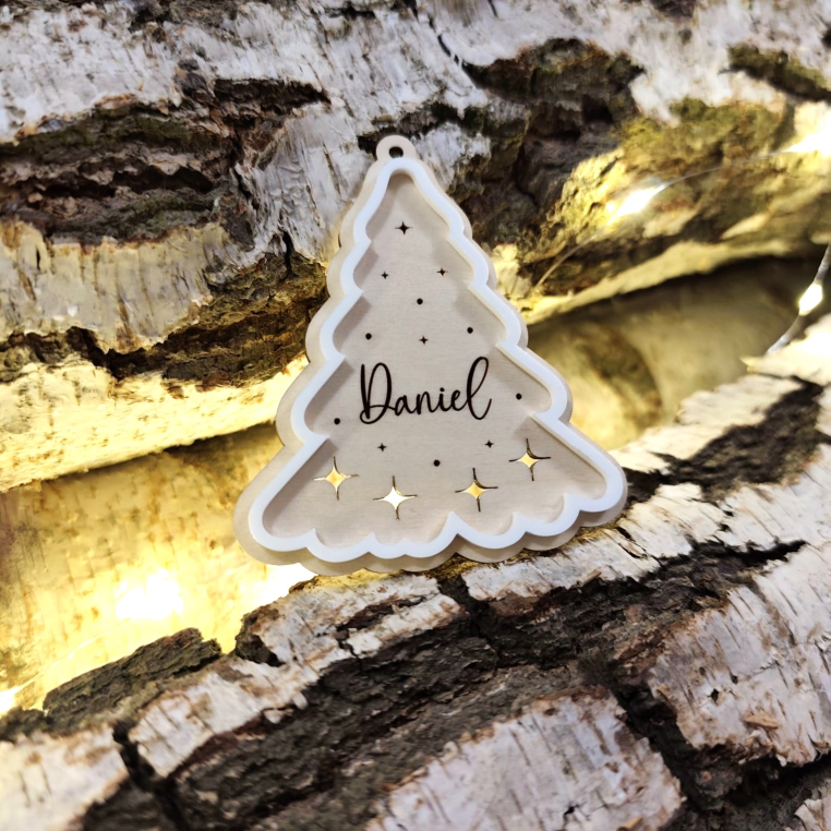 Drewniana Bombka personalizowana - Choinka...