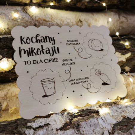 Drewniany talerzyk dla Mikołaja M2