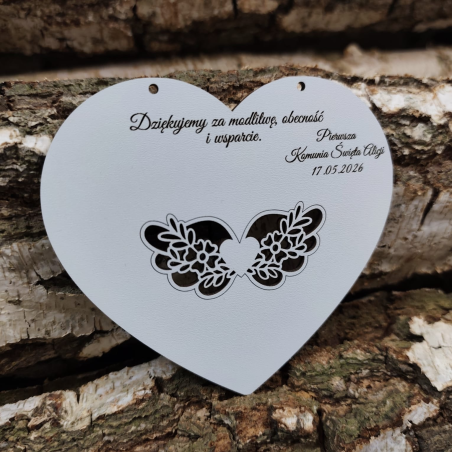 Baza Podziękowanie dla gości 13 cm Personalizacja - Biała