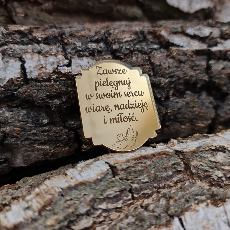 Tabliczka z życzeniami T3 Złota
