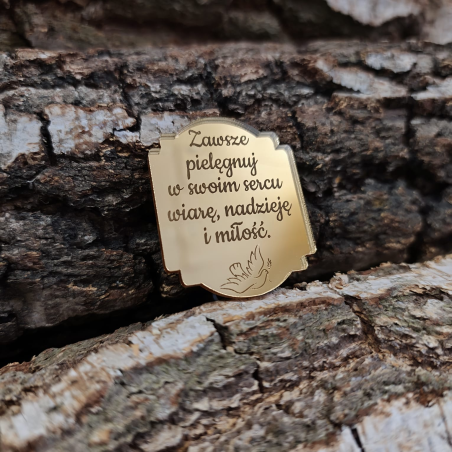 Tabliczka z życzeniami T3 Złota