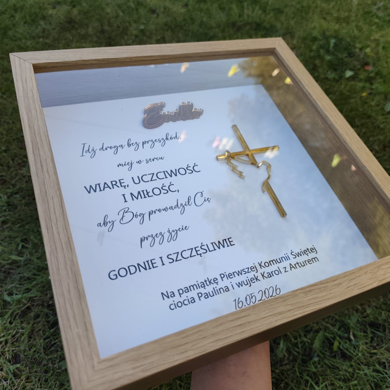 Pamiątka Pierwszej Komunii Świętej - Gablotka...