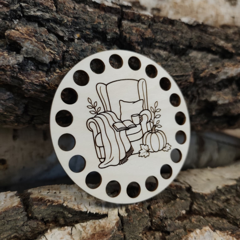 Drewniana baza Podkładka pod kubek do szydełka J01