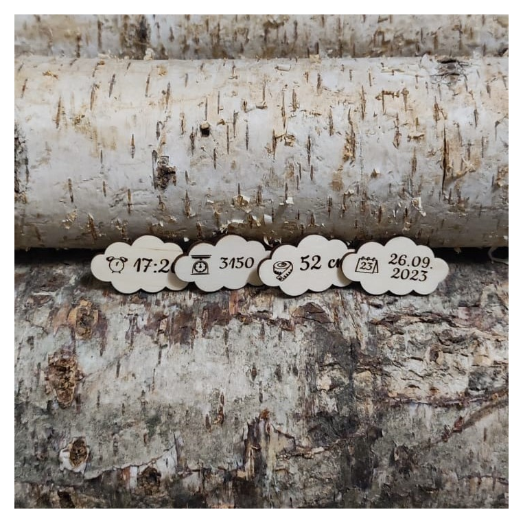 Metryczka - Witaj na świecie + chmurki