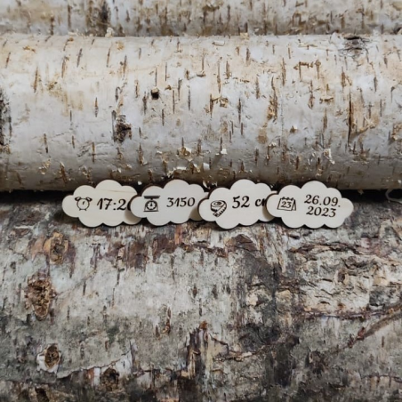 Metryczka - Witaj na świecie + chmurki