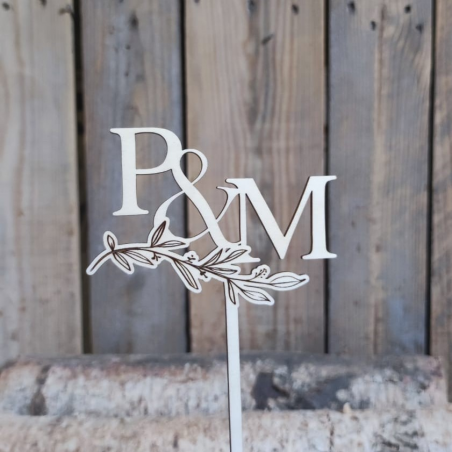 Topper Ślubny Inicjały