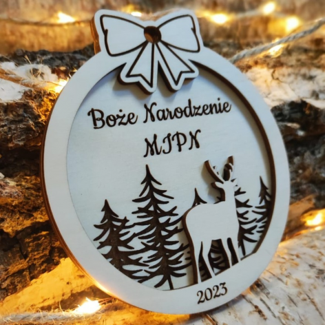Bombka personalizowana przestrzenna - dowolny napis 2