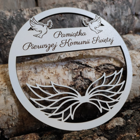 Obręcz Pamiątka I Komunii Świętej BIAŁA - możliwość... 2