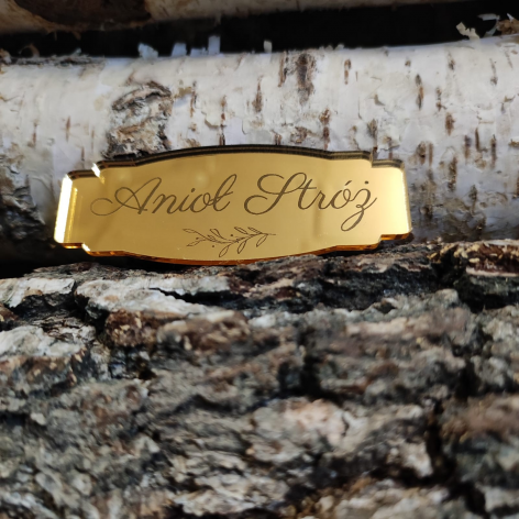 Tabliczka Anioł Stróż Złota/Srebrna/Różowa Warianty 2