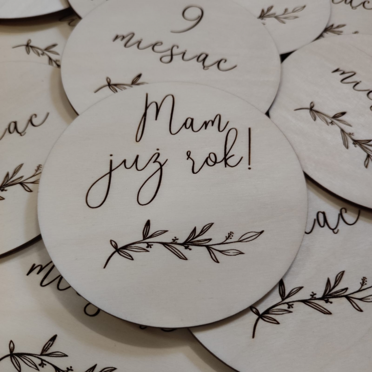 Zestaw 12 tabliczek gałązka