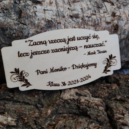 Tabliczka dla nauczyciela - cytat - personalizacja