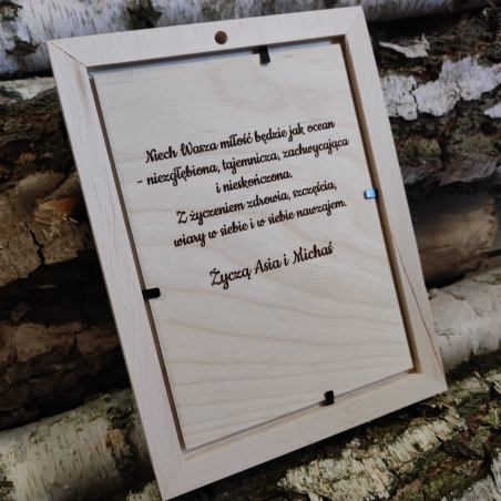 Skarbonka drewniana - Ślubna, Para Młoda