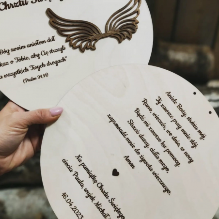 Baza ze skrzydłami- Chrzest Święty + modlitwa