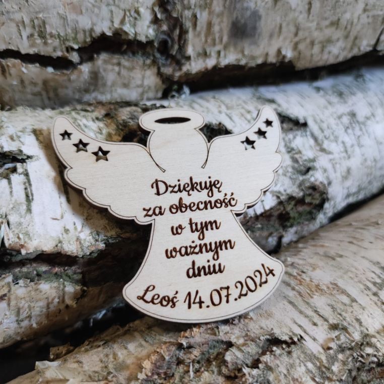 Podziękowanie dla gości za obecność - magnes...