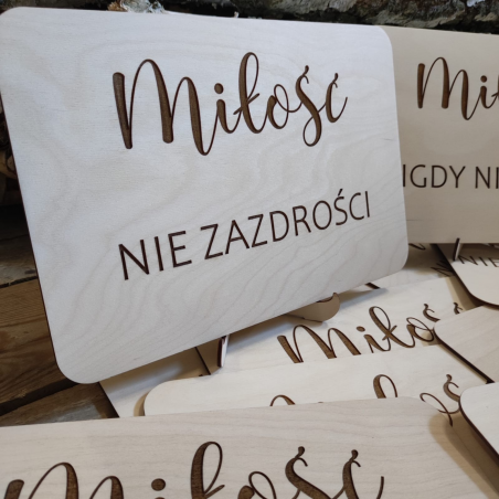 Hymn o miłości - tabliczki 16 sztuk