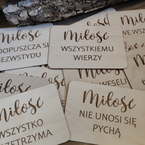 Hymn o miłości - tabliczki 16 sztuk 2