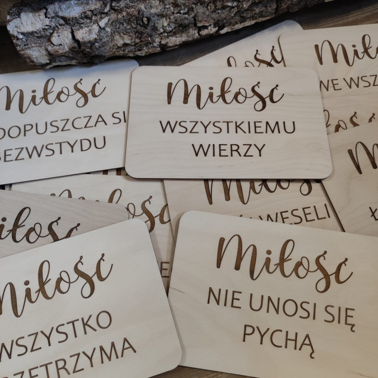 Hymn o miłości - tabliczki 16 sztuk