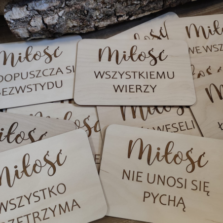 Hymn o miłości - tabliczki 16 sztuk