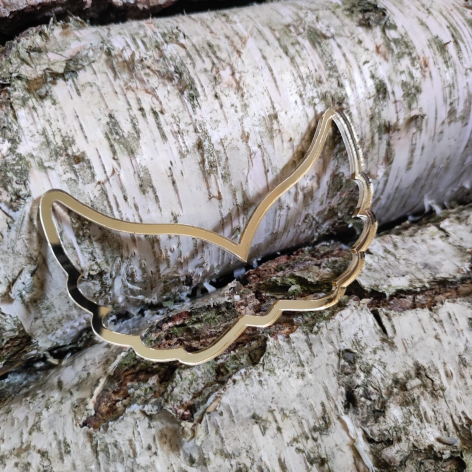 Skrzydełka do aniołka - plexi złote 2