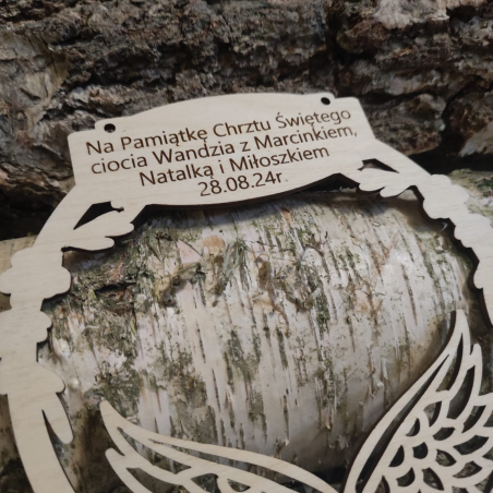Obręcz Personalizacja + dedykacja - DWUSTRONNA 14 cm