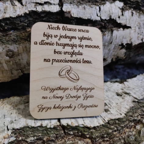 Tabliczka ślubna - życzenia S2 2