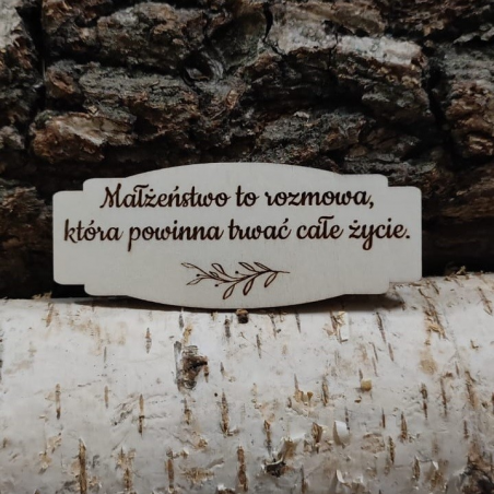 Tabliczka Małżeństwo cytat